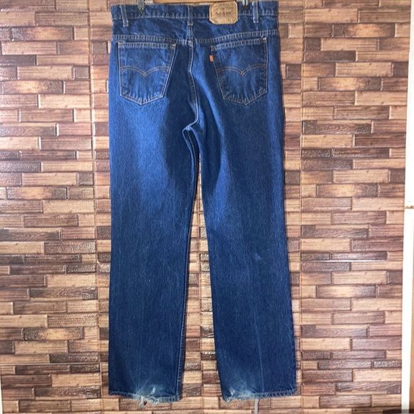 Mens Vintage 2000 517 Dark Wash Levi Orange Tab Jeans size 38x32 - Picture 3 of 14